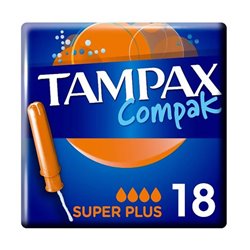 Tampax Compak Super Plus 18 Units - unisex