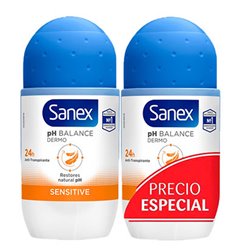 Sanex Ph Balance Dermo Sensitive Deodorant Roll On Duplo 2x50ml - unisex