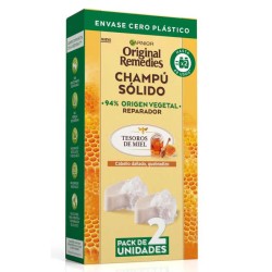 Garnier Original Remedies Champú Sólido Cabello Dañado Quebradizo 2 x 60g - unisex