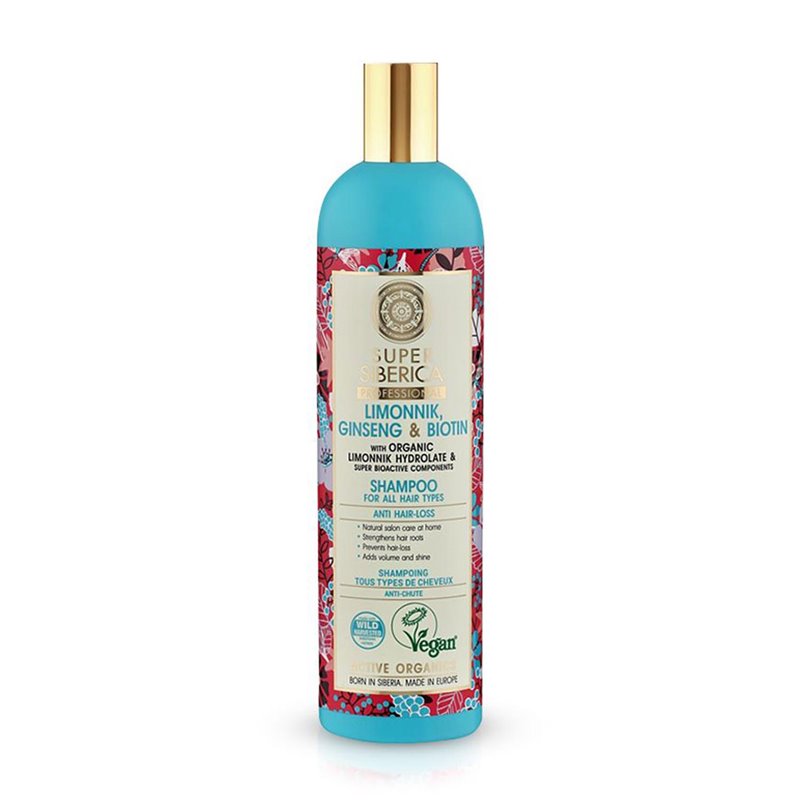 Natura Siberica Schizandra Ginseng y Biotina Champu Profesional 400ml - unisex