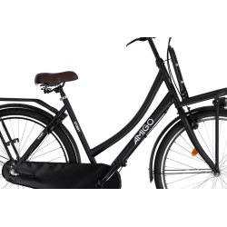 Sturdy 28 Inch 53 cm Women Coaster Brake Matte black/Black