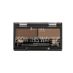 Rimmel Brow This Way Eyebrow Sculpting Kit 002 Mid Brown - unisex