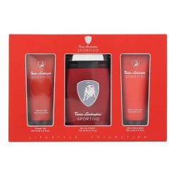 Tonino Lamborghini Sportivo Eau De Toilette 125ml Spray Gel De Baño 100ml Balsamo After Shave 100ml - unisex