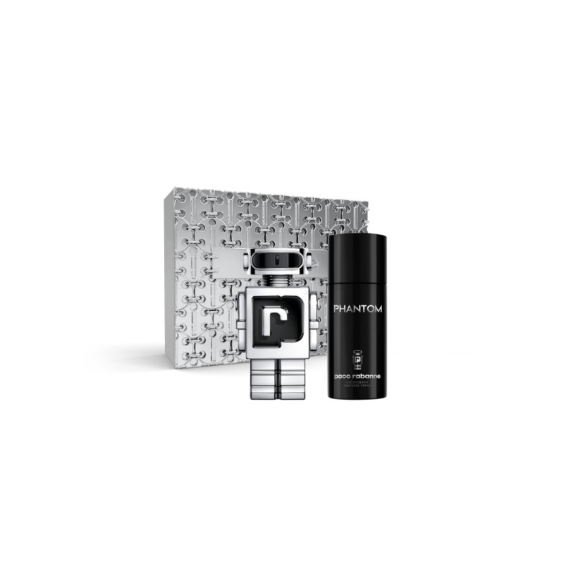 Paco Rabanne Phantom Eau De Toilette Spray 100ml Set 2 Pieces Christmas 2023 - man