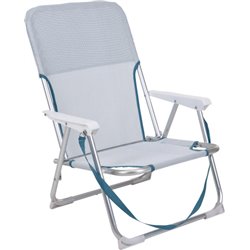 Folding camping chair dark blue seat height 26 cm