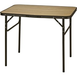 Camping table Collapsible metal brown 90x60x70 cm