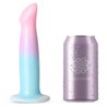 Dildo Dildo with Vibration and Suction Cup Gradient Colour 17 cm