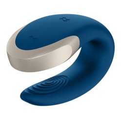 SATISFYER DOUBLE CLASSIC VIBRADOR AZUL TESTER 1UN;UNISEX