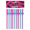 Willy Straws Various Colors Pack of 9