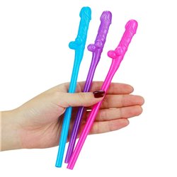 Willy Straws Various Colors Pack of 9