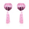 Self-Adhesive Heart Sequin Nipple Cover with Tassel Pink