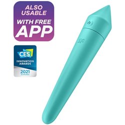 Ultra Power Bullet 8 Vibrating Bullet with APP Turquoise