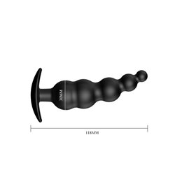 Anal Bubble Plug Black Silicone