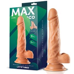 Zane Realistic Dildo with Testicles Flesh 7,6 - 19.5 cm