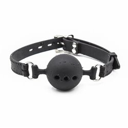 Silicone Breathable Ball Gag Adjustable 4 cm Size S Black