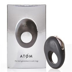 Vibrating Penis Ring Atom Black