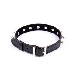 Collar with Spikes Adjustable 43 cm Black