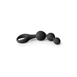 Black Silicone Anal Bead Dildo