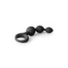 Black Silicone Anal Bead Dildo