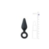 Black Buttplugs With Pull Ring - Small