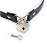 Collar with Heart Lock Vegan Leather One Size