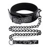 Collar with Leash Sapphire Vegan Leather