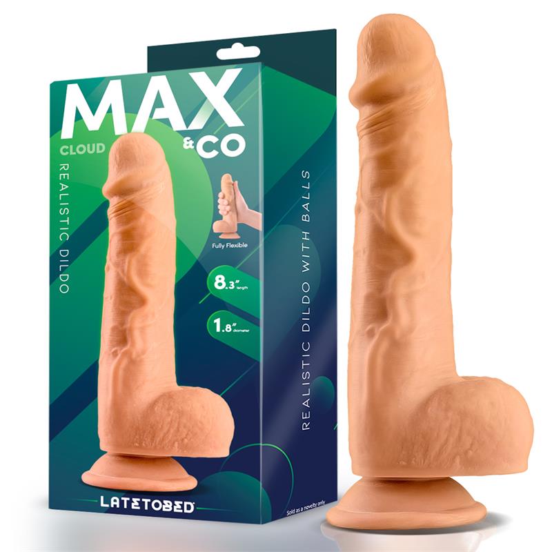 Cloud Realistic Dildo with Testicles 8.3 Flesh - Teknashop Ltd