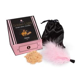 100% Edible Powder Kit and Feather Tickler Chocolate, Cinnamon and Ginger Flavor