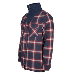 Peter lined flannel cardigan men's black/red/white size M