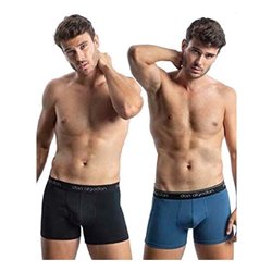 PACK 2 BOXERS CABALLERO NEGRO/AZUL