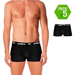 SET 5 BOXERS UMBRO NEGRO 