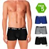 SET DE 5 BOXERS UMBRO MULTICOLOR NEGRO/GRIS/AZUL