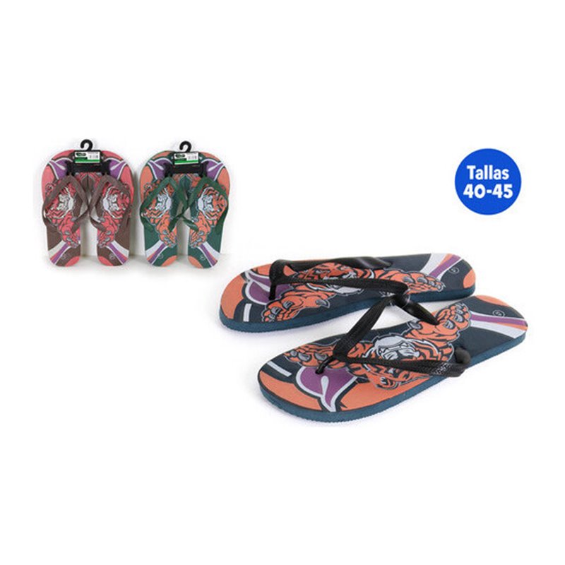 ZAPATILLAS PLAYA DISEÑO TIGRE AZUL TALLA 41