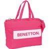 BOLSO CON BOLSILLO PARA PORTATIL 14,1 BENETTON "RASPBERRY"