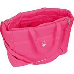 BOLSO CON BOLSILLO PARA PORTATIL 14,1 BENETTON "RASPBERRY"