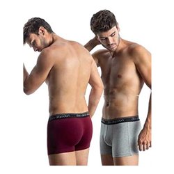 PACK 2 BOXERS CABALLERO GRANATE/GRIS