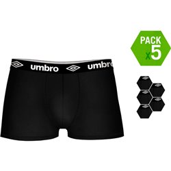 SET 5 BOXERS UMBRO NEGRO 