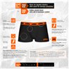 SET 5 BOXERS KTM MICROFIBRA 92% POLIÉSTER 8% ELASTANO MULTICOLOR NEGRO CON CINTURA NARANJA