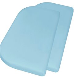 Fitted Sheet Junior 81 x 42 + 10 cm 2 Pieces Light Blue