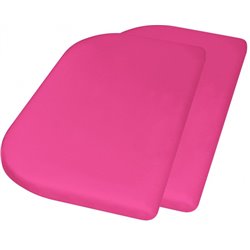 Fitted Sheet Junior 89 x 51 + 10 cm Cotton 2 Pieces Pink