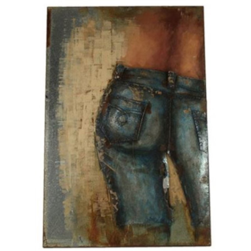 Jeans Retraw Painting 120 cm Nickel Blue/Brown