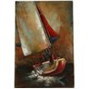 Boat Painting 60 x 90 cm Steel Brown/orange