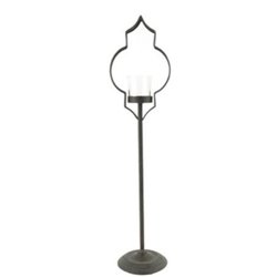 Sahar L Tea Light Holder 77.2 cm Nickel Black