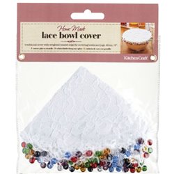 Home Made Lace Salad Protector Cotton White