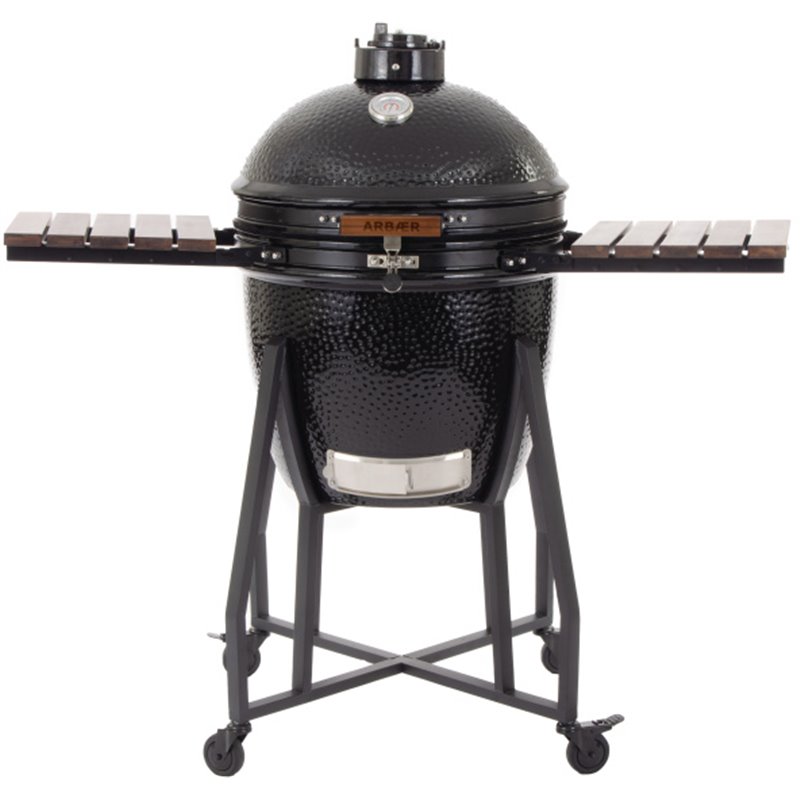 Kamado Large Ø 21 inch with Frame Ceramic Black