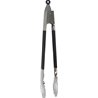 Barbecue tongs with non-slip stainless steel 46 cm Black