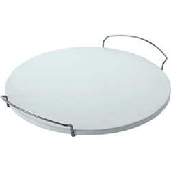 BBQ Pizza Stone 46.5 x 41 cm White/Silver