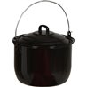 Enamel Pan with Lid for BBQ Ø 24 cm 6,7 Liter Black