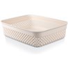 CESTA RESINA RECTANGULAR BAJA CREMA 2,2L 7HOUSE 