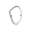 PANDORA JEWELS Mod. WISHBONE SILVER - RING WITH CLEAR CUBIC ZIRCONIA - Size 48 ***SPECIAL PRICE***